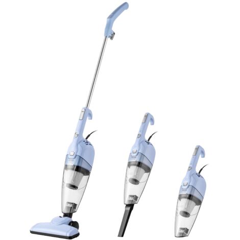 Comfee CCS2160BG – Scopa elettrica con filo 3in1, serbatoio 0,5L, potenza 600W, filtraggio HEPA ciclonico, rumorosita' 68dB, funzione handheld, spazzola rotante, colore bianco-azzurro