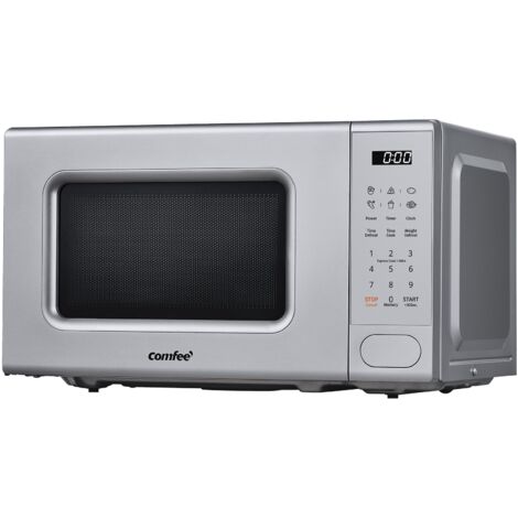 COMFEE' Forno a Microonde Digitale, 700W, 20L, 6 Menù Preimpostati, Express Cook, 11 Livelli di Potenza, Scongelamento, Funzione di Memorizzazione - Grigio - CM-E202CC(GR)