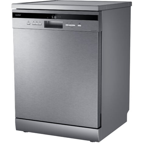 COMFEE Lave-Vaisselle Pose Libre 14 couverts, 8 Programmes de Lavage, 44 dB(A) Départ Différé, Demi-Charge, Inox [Classe C]
