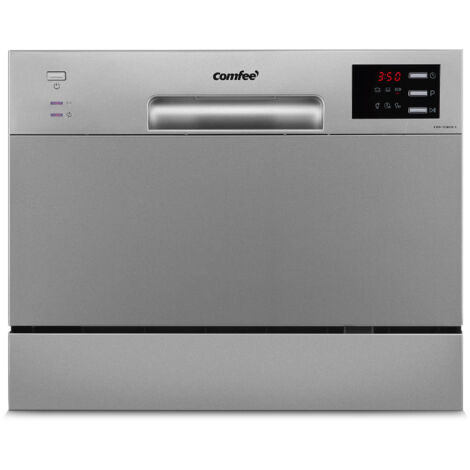 Comfee – Lave-vaisselle pose libre CDWTT602ESD 55cm 47dB 6 couverts – 6 programmes – Affichage LED – Inox – Classe D
