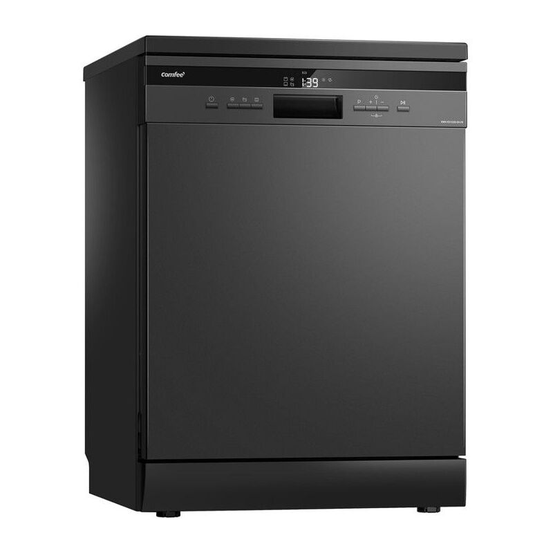 Comfee - Lave-vaisselle pose libre FD1535E-DX L60cm 42db avec 15 couverts, 8 programmes, Affichage led Dark Inox-Énergétique c