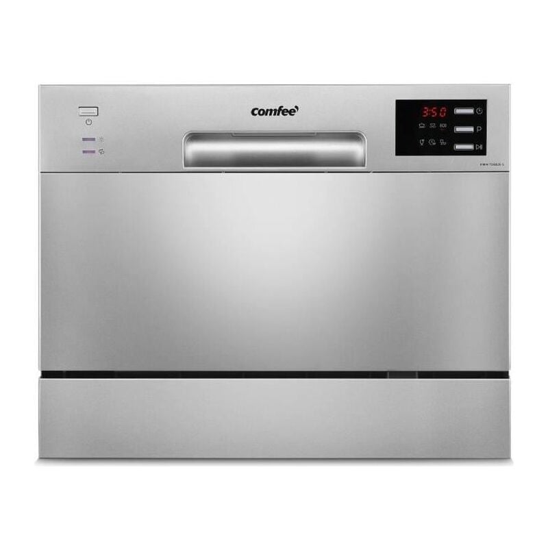 Comfee - Lave-vaisselle pose libre TD602E-S L55cm 47db avec 6 couverts, 6 programmes, Commande tactile Affichage led Inox
