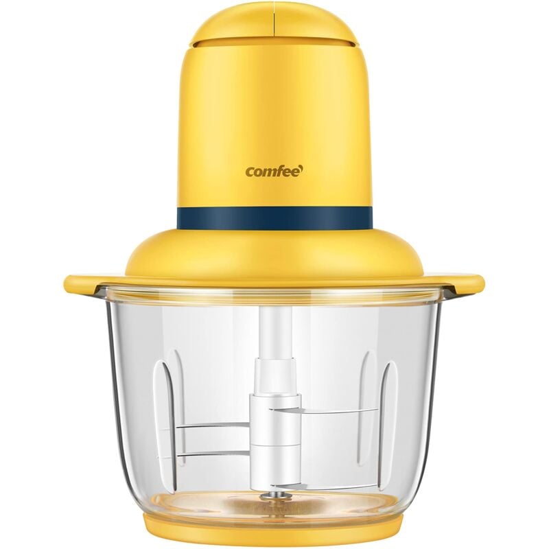 Image of Comfee - MJ-FM4001W Tritatutto Elettrico da Cucina, 2 Lame , Tritatutto, 2 Velocità, Capacità 2L, 300 w, Giallo