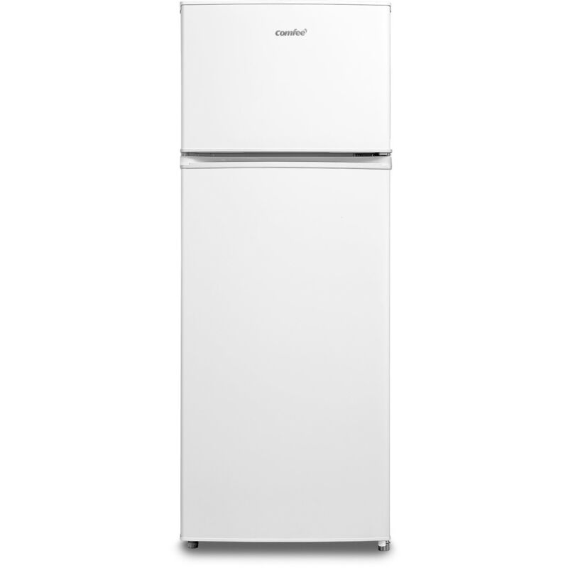 Comfee – Réfrigérateur-congélateur 204 L RCT284WH2A – Froid statique – L55 x H143 cm – Classe E – 4 compartiments de porte – Éclairage LED