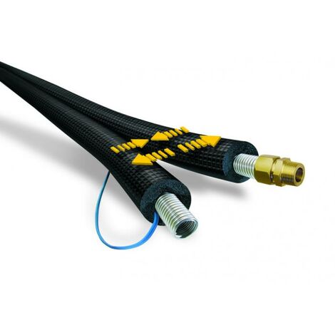 Comfort-Edelstahlwellrohr DuoSolar VA Dämmschichtdicke 14 mm Ring 20 m DN 20