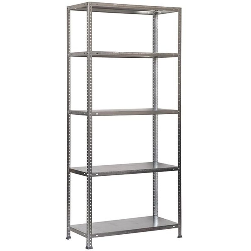 SimonRack Scaffale Portaoggetti, 1800x900x400 mm, 5 Ripiani, Capacità di Carico e Punto di Flessione 100 kg, Metallo, Scaffale da Garage, Zincato