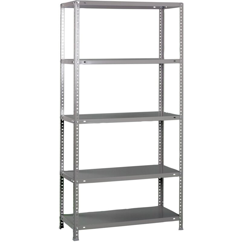 Simonrack - Scaffale Metallo Garage, 5 Ripiani, 100 kg di Punto di Flessione, 2000x1000x300 mm, Con Viti, Scaffale Garage, Grigio - Comfort