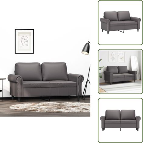 Comfort seduta - vidaXL Divano a 2 Posti Grigio 120 cm in Similpelle - Divano grigio