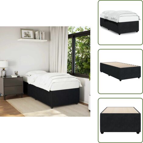 Comfort - vidaXL Giroletto Nero 80x200 cm in Velluto - Letto