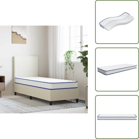 Comfort - vidaXL Materasso Viscoelastico Bianco 80x200x17 cm Morbido - Materasso in schiuma