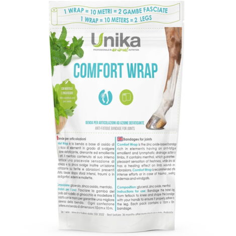 Comfort wrap benda defaticante drenante ed emolliente per gli arti del cavallo