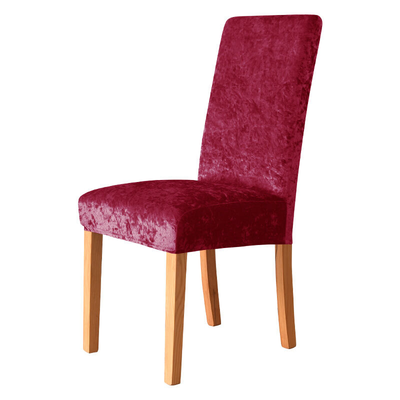 comfortable velours housse de chaise haute bébé extensible protection elastique chaise enfant 2 pièces rouge vin - aiducho