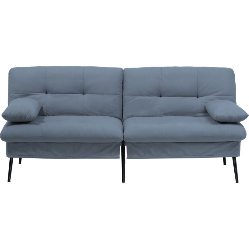 Comhoma - canapé Convertible en Peluche, canape 3 Places, Style Moderne, pour Salon, Appartement, Petit Espace,Pieds en métal 172 1045 94cm,Bleu
