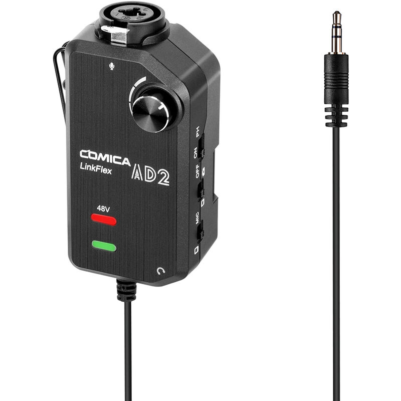 

LinkFlex AD2 XLR / 6.35mm-3.5mm Preamplificador de microfono Amplificador Adaptador de audio Universal para camara Smartphone Interfaz de guitarra,