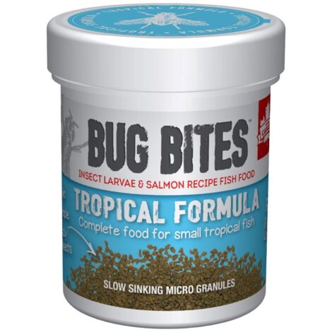 Comida a base de insectos para peces tropicales en microgránulos Fluval Bug Bites