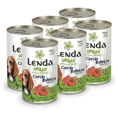 Comida Húmeda de Pollo Cerdo para Perro Lenda Urban 6x400 gr
