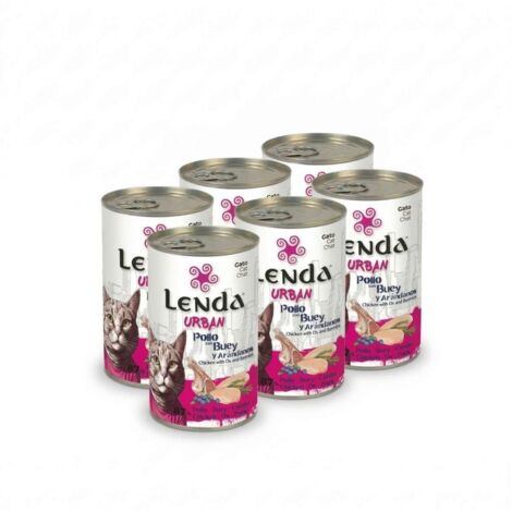 Comida Húmeda de Pollo con Buey para gato Lenda Urban 6x400 gr