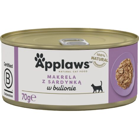 Comida húmeda para gatos APPLAWS CAT Caballa y Sardinas 70 g
