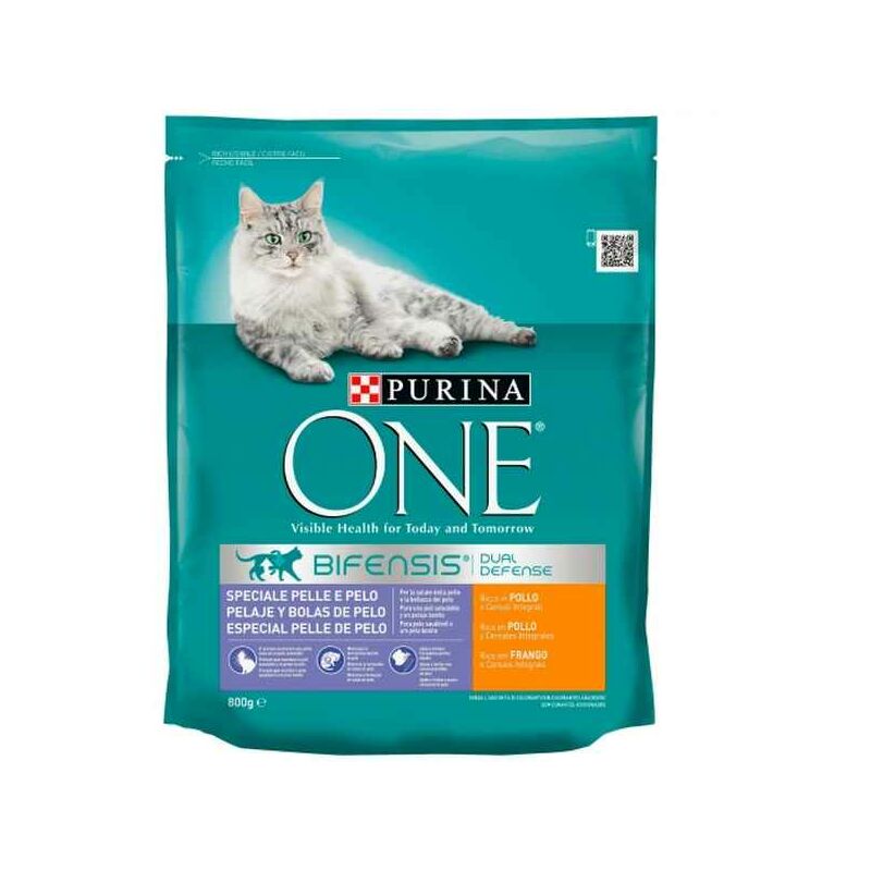 

Comida para gato Purina Coat & Hairball One (800 g)