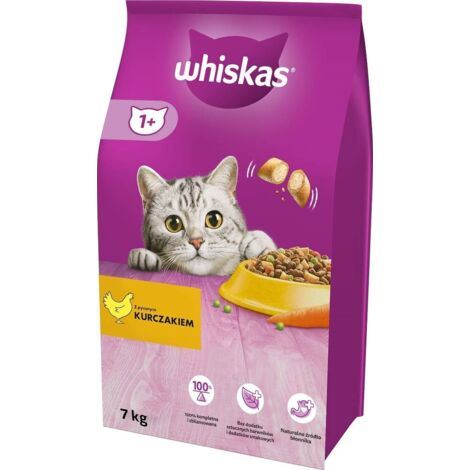 Comida seca para gatos WHISKAS con pollo 7 kg