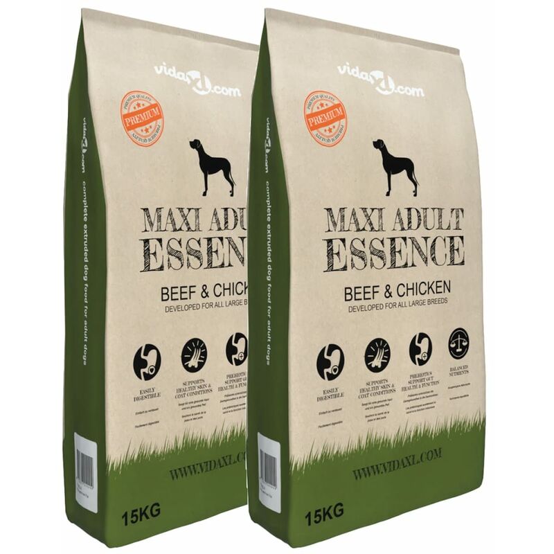 

Comida seca perros Maxi Adult Essence Beef&Chicken 2 uds 30 kg