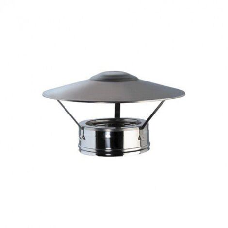 Comignolo antipioggia a cappello doppia parete 80 mm