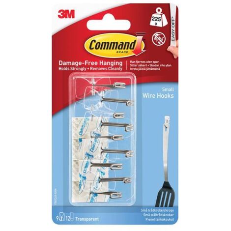 Command™ Clear Wire Hooks Value Pack (Pack 9) COM17067CLR9