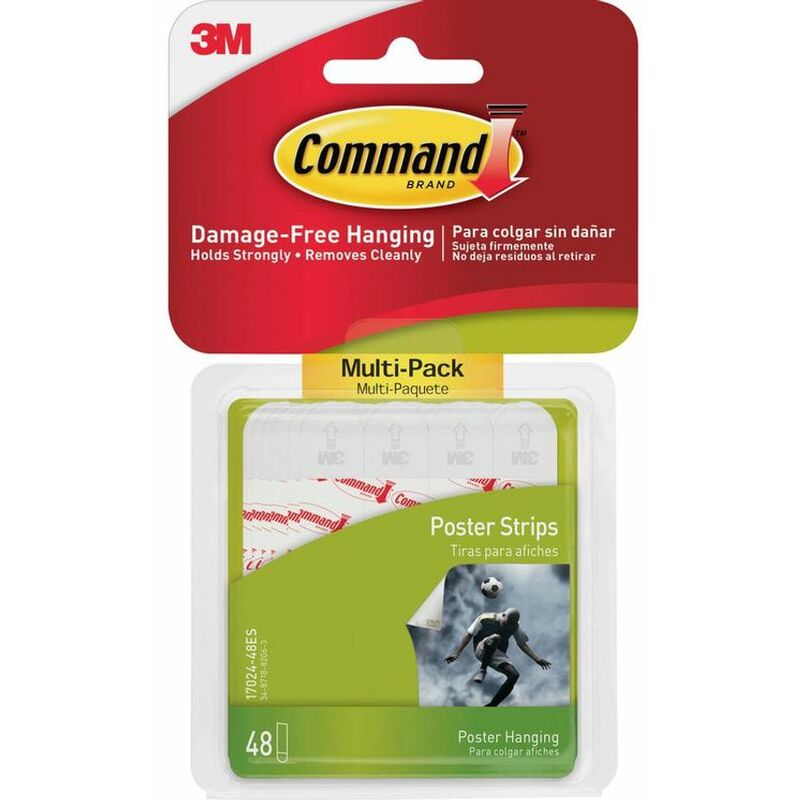 Command ™ - Command Command Poster Strips Value Pack 17024-VP (Pack 48) 7100235860 - White