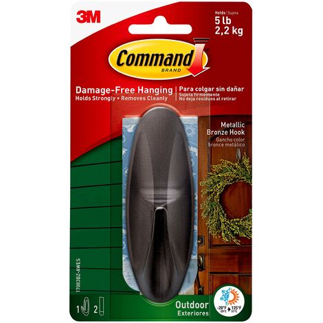 Command - Gancio grande con strisce in schiuma, colore: Bronzo metallizzato