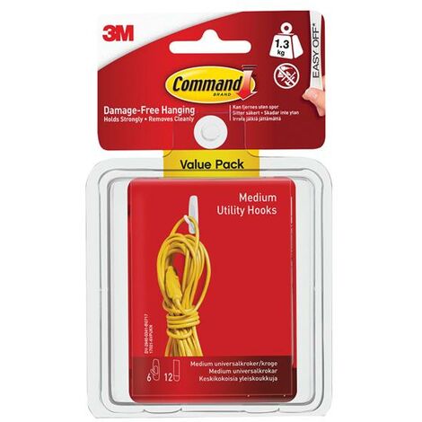 Command™ Medium Utility Hooks Value Pack (Pack 6) COM170016