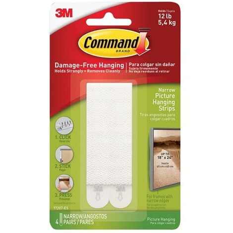 Command™ Narrow Picture Hanging Strips (Pack 4) COM17207