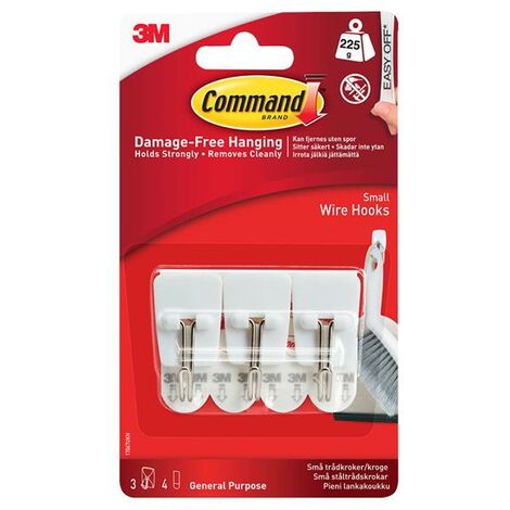 Command White Wire Hooks (Pack 3) 17067