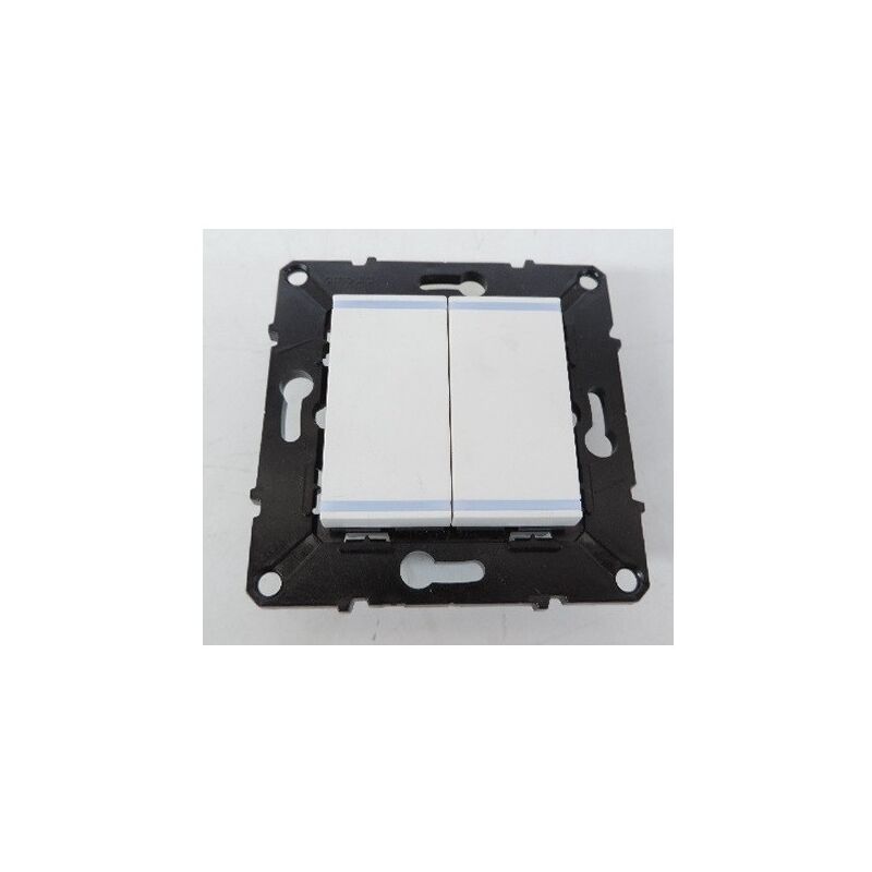 Arnould - Commande double blanche 1 ou 2 fonctions scs bus pour éclairage ou volet roulant My home Espace evolution 64161