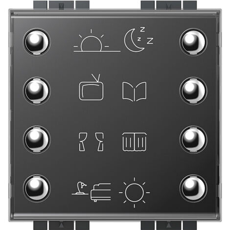 Commande 8 boutons poussoirs Livinglight MyHOME BUS BTICINO LN4652