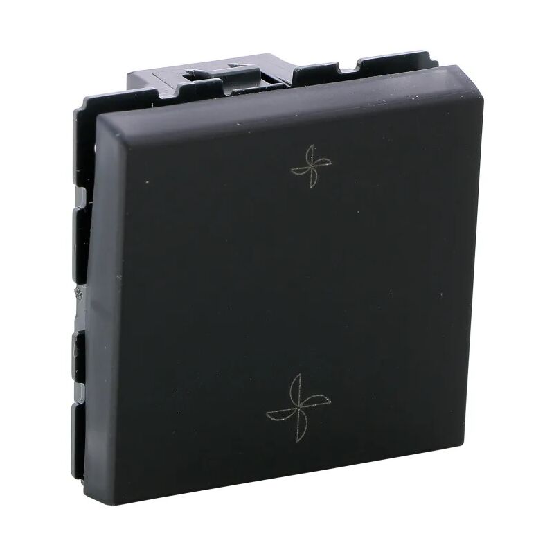 Legrand - Commande de vmc Mosaic pour commande directe de ventilation mécanique contrôlée 10AX 250V noir mat 079127L