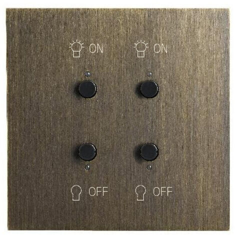 Commande double lumière Art d'Arnould Epure MyHOMEUp bronze (67382)