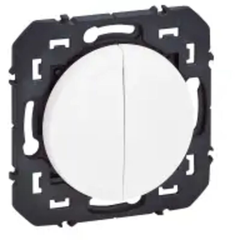 Commande double sans fils sans pile self-e pour eclairage et prises dooxle with netatmo blanc