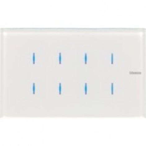 Commande En Verre Blanc à LED 8 Touches Bticino Axolute HD4657M4