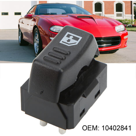 Commande Fenêtre Électrique Passager Compatible Camaro 10402841 Noir ABS 1997‑2002