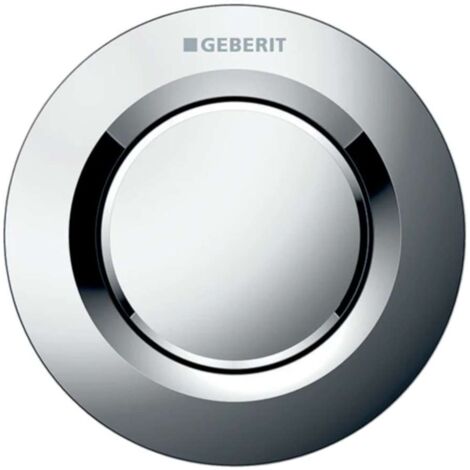 Commande pneumatique à un seul bouton. Version encastrable en chrome poli