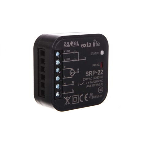 COMMANDE RADIO POUR VOLETS ROULANTS, ENCASTRÉE, BIDIRECTIONNELLE, TYPE : SRP-22