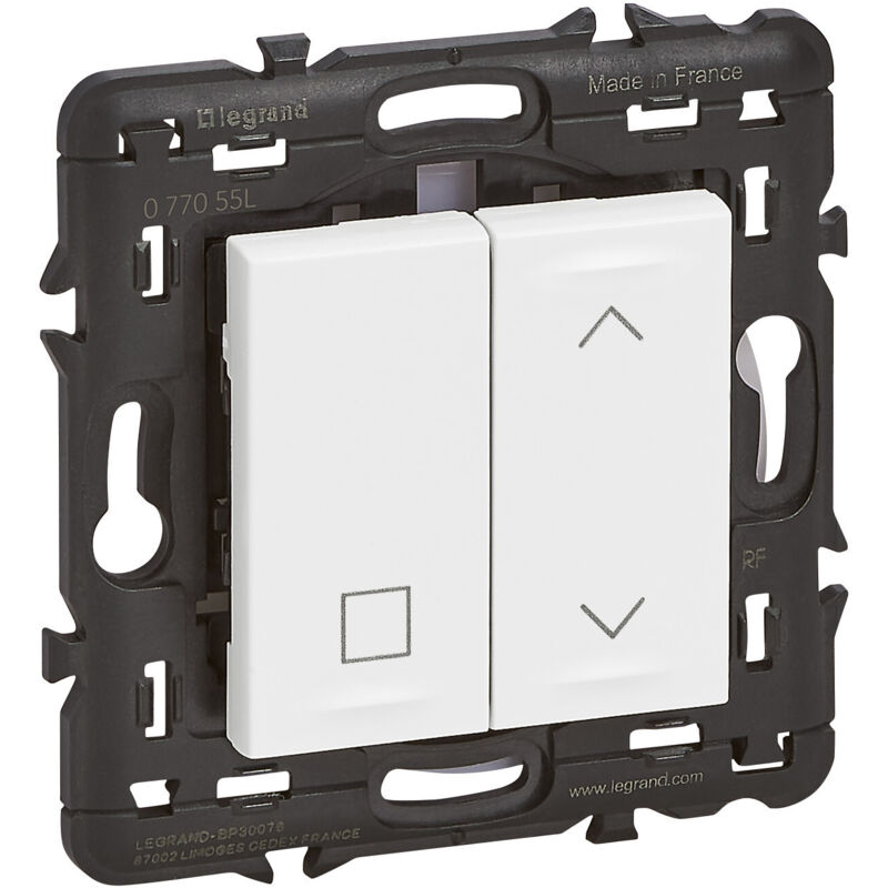 Legrand - commande sans fils sans pile self-e pour volet roulant connecte mosaic with netatmo blanc