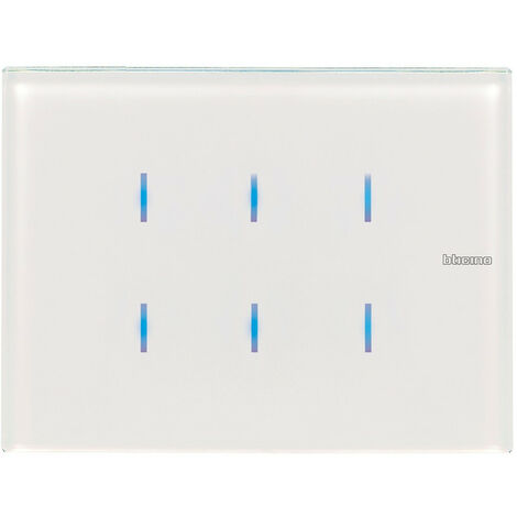 Commande tactile KNX Axolute 6 touches Verre transparent BTICINO HD4657M3KNX