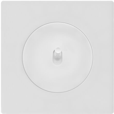 Commande volet roulant blanc avec manette blanc glossy DOM et plaque simple blanc – Gestion fluide et design épuré - FONTINI