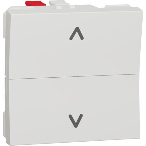 commande volet roulant - double poussoir - 6a - 2 modules - blanc - schneider electric nu320718