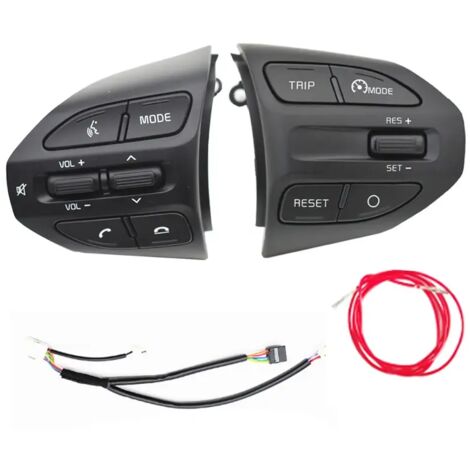 Commandes multifonctions au volant pour Kia Rio 2018-2021 X-LINE K2 RIO 4 : régulateur de vitesse, télécommande, volume et Bluetooth.-AquaForge