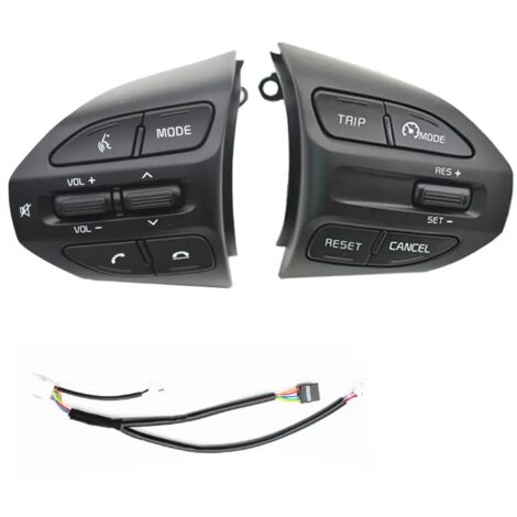 Commandes multifonctions au volant pour Kia Rio 2018-2021 X-LINE K2 RIO 4 : régulateur de vitesse, télécommande, volume et Bluetooth.-AquaForge