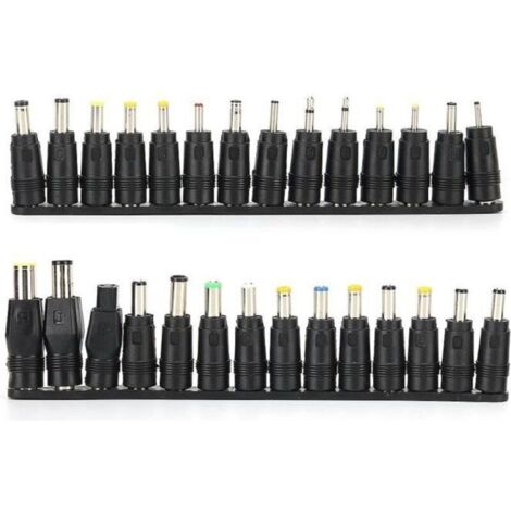(Comme limage montrée) Adaptateur secteur pour ordinateur portable 28pcs embouts d\'adaptateur d\'alimentation cc 5.5x2.1mm tête de conversion de