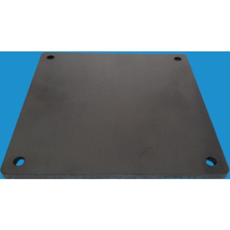 Commentfer – Platine acier percée 140 x 140 mm – Trous pré-percés pour montage rapide – Acier brut – Épaisseur variable pour charges importantes
