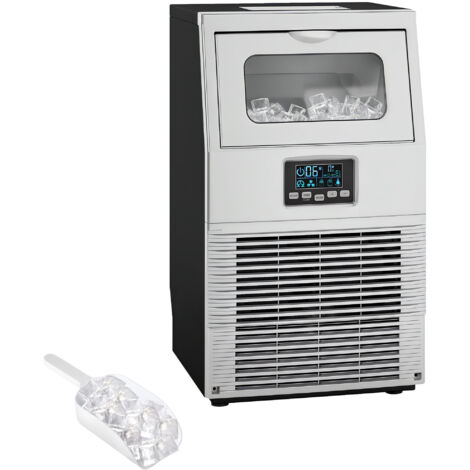 Commercial Ice Maker with 4kg Ice Storage - Silver Tone